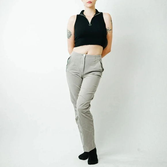 Vanilia High Rise Khaki Trousers - 38 - Picture 1 of 15